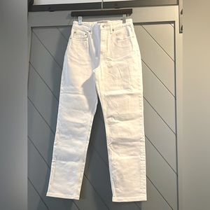 Everlane White The High Rise Straight Jean Women Size 26 Regular EUC